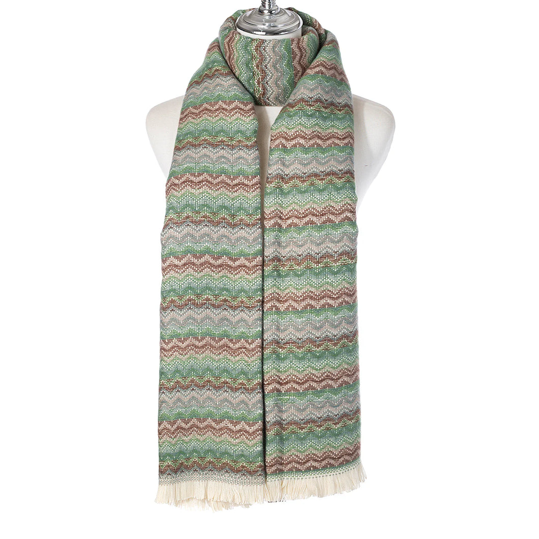 Green Zigzag Scarf