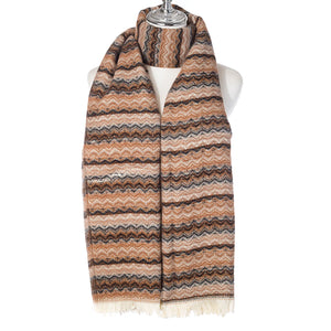 Mocha Zigzag Scarf