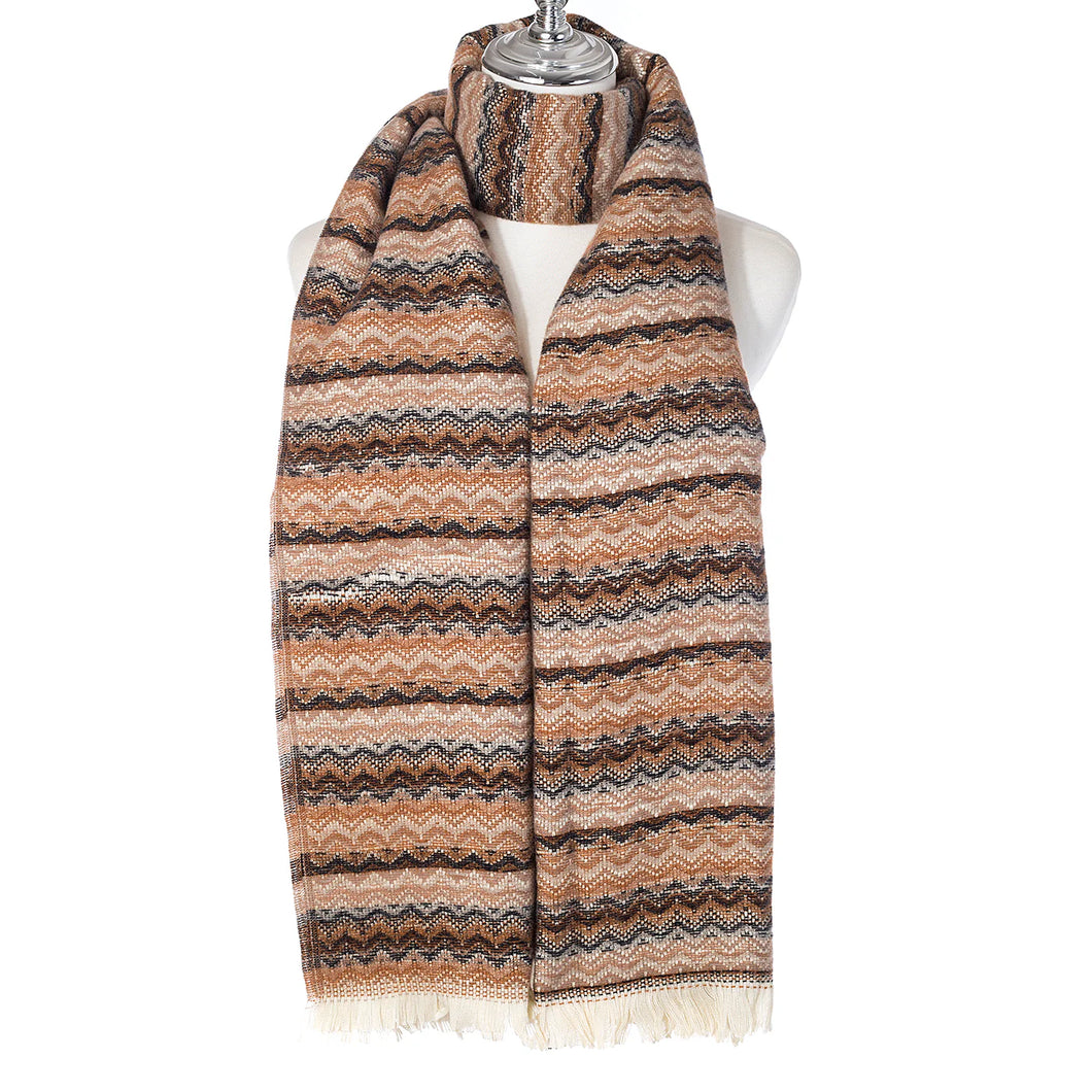 Mocha Zigzag Scarf