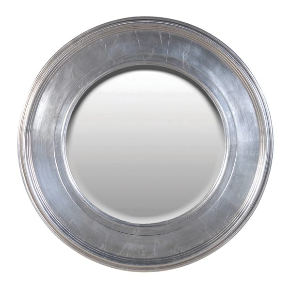 Round Silver Effect Mirror