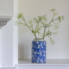 Load image into Gallery viewer, Blue &amp; White Leaf Vase - Small
