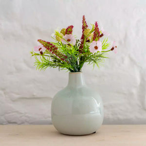 Cloud White Ceramic Bud Vase