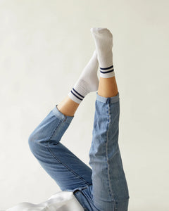 White Bamboo Ankle Socks