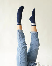 Load image into Gallery viewer, Navy Bamboo Ankle Socks
