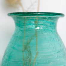 Load image into Gallery viewer, Teal Recycled Glass Bud Vase
