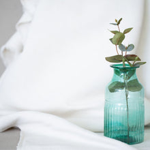 Load image into Gallery viewer, Teal Ribbed Bud Vase
