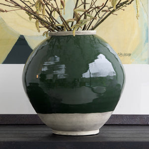 Green and Stone Vase