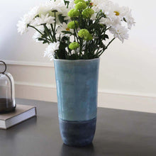 Load image into Gallery viewer, Sky Blue Two Tone Vase
