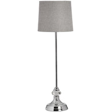 Load image into Gallery viewer, Gemma Chrome Table Lamp and Grey Shade
