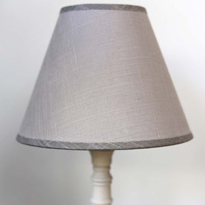 Grace White Washed Lamp and Grey Shade