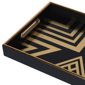 Art Deco Gold and Black Tray