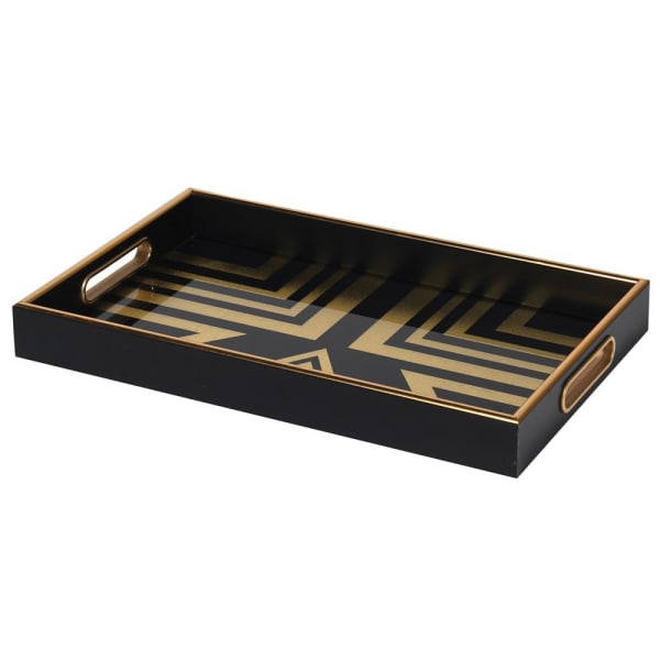 Art Deco Gold and Black Tray