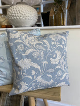 Load image into Gallery viewer, Elegance Light Blue &amp; Linen Cushion
