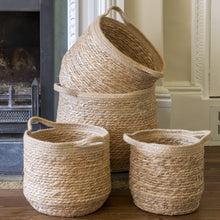 Load image into Gallery viewer, Jute and Straw Basket with Handles - Medium
