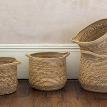 Load image into Gallery viewer, Jute and Straw Basket with Handles - Medium
