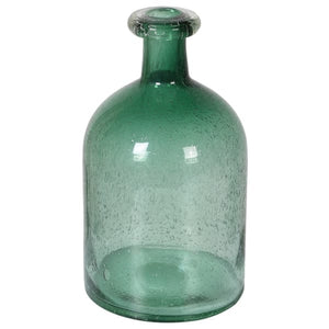 Smoky Green Hand Blown Vase
