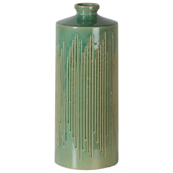 Green and Yellow Textured Vase - Large