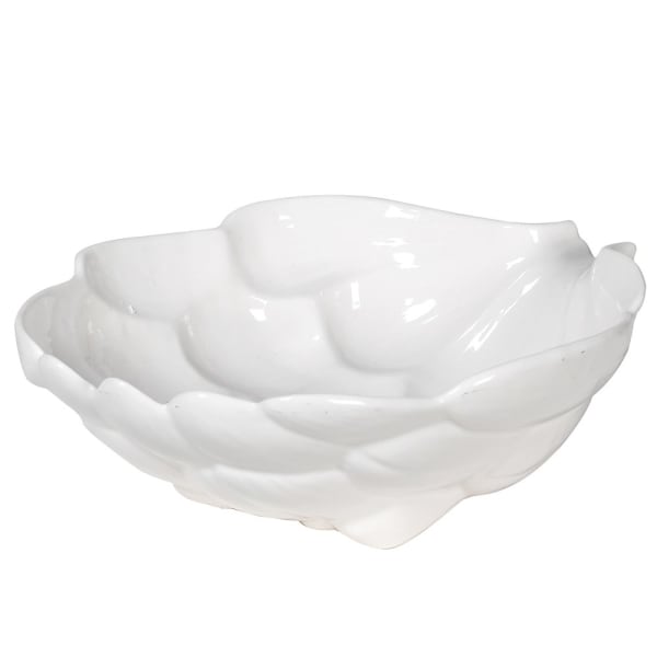 White Ceramic Artichoke Dish