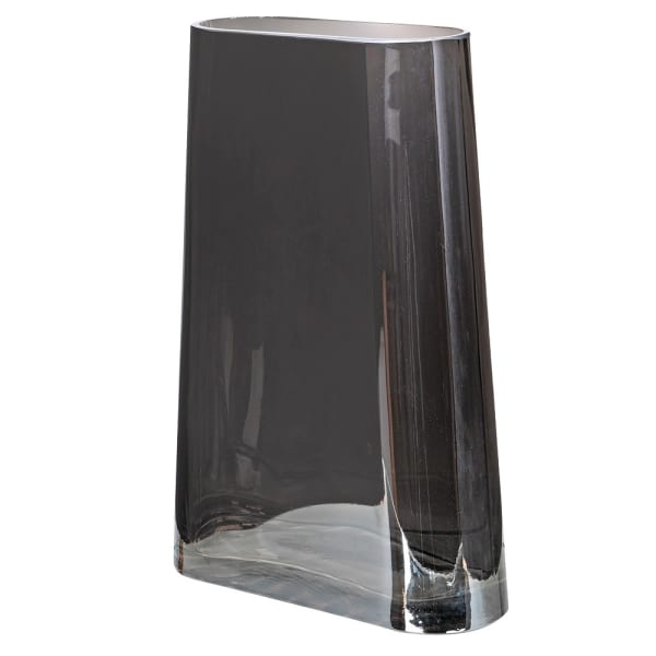 Smoked Glass Tapered Vase - Large