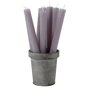 Rustic Grey Dinner Candles
