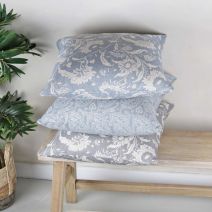Load image into Gallery viewer, Elegance Light Blue &amp; Linen Cushion
